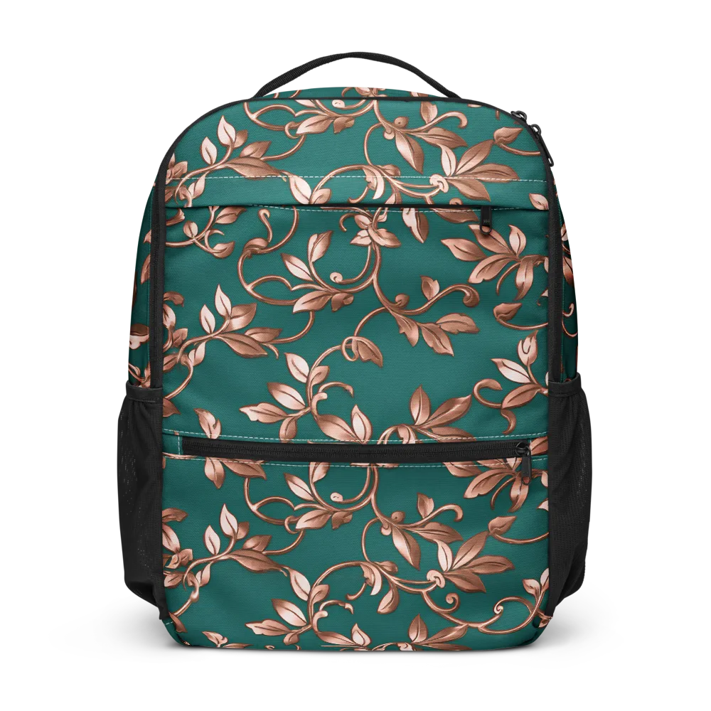 Verdigris Bloom on Utility Backpack — Front