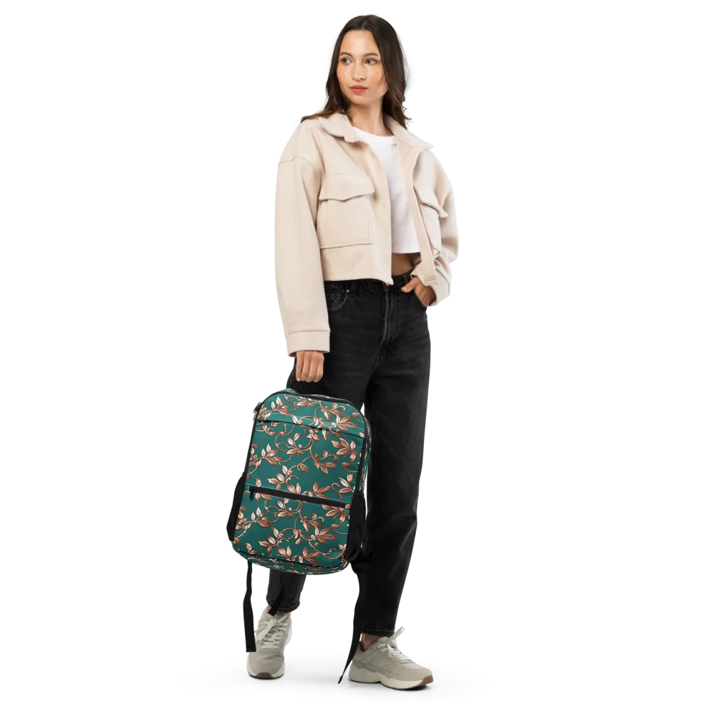 Verdigris Bloom on Utility Backpack — Front