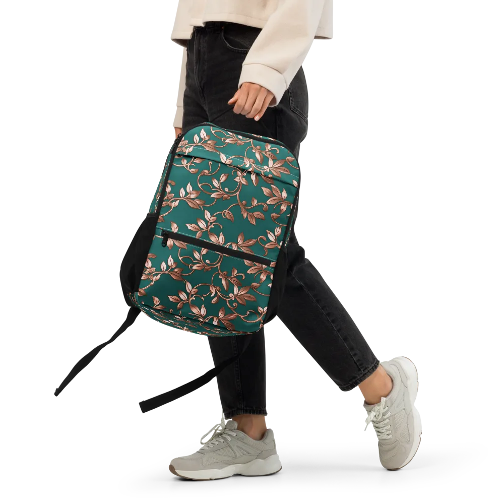 Verdigris Bloom on Utility Backpack — Front