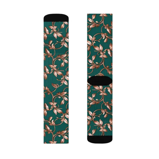 Verdigris Bloom on a Socks