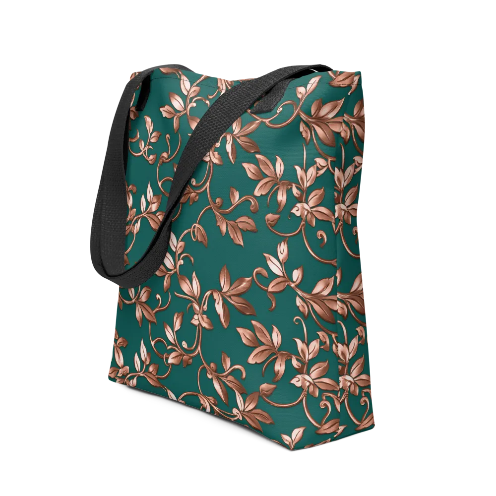 Verdigris Bloom on Tote Bag — Front