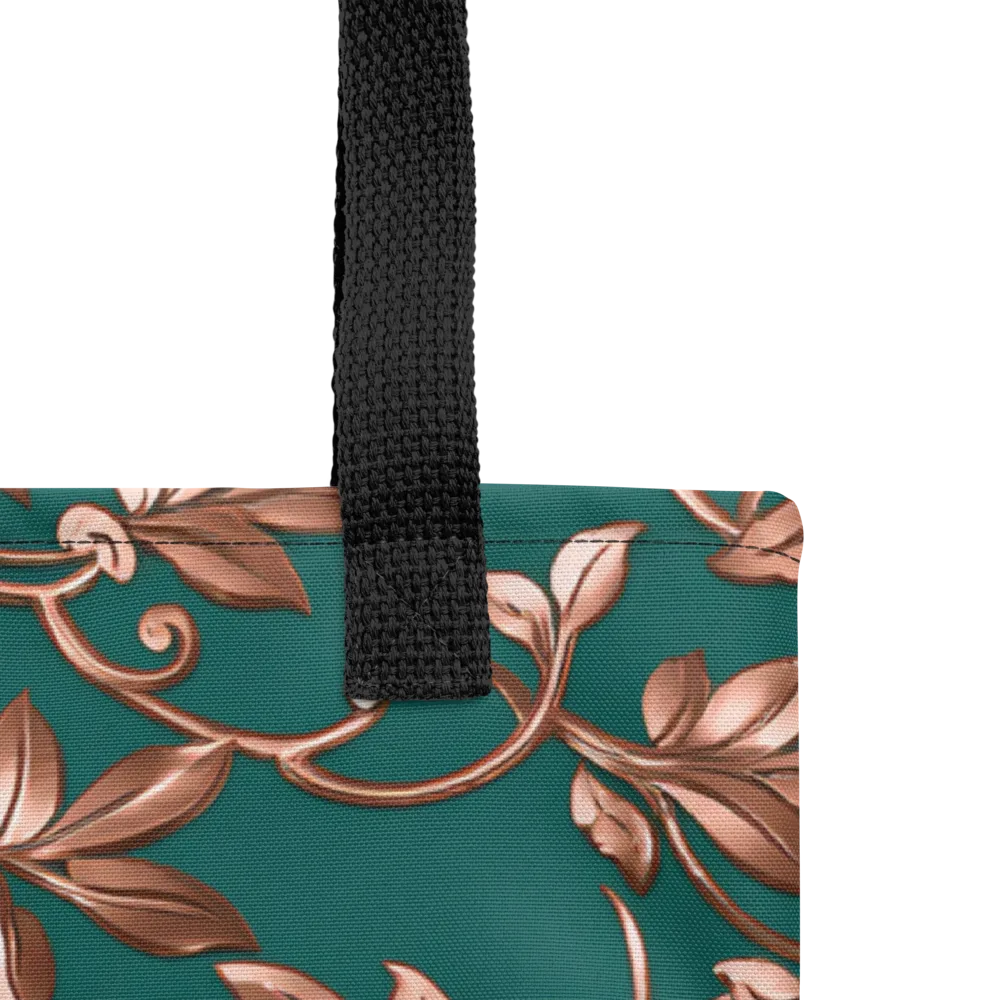 Verdigris Bloom on Tote Bag — Product details