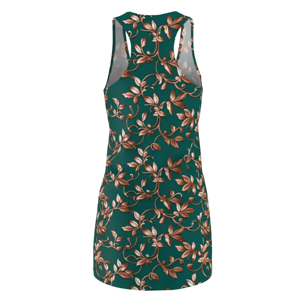 Verdigris Bloom on Racerback Dress — Back