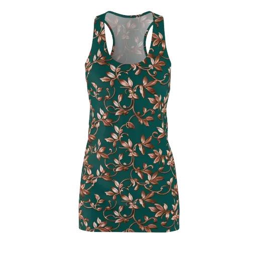 Verdigris Bloom on a Racerback Dress