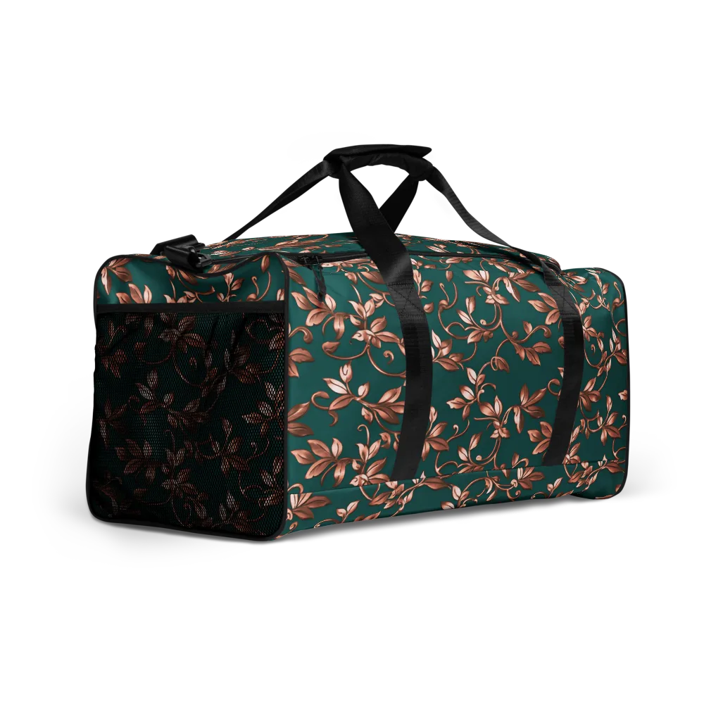Verdigris Bloom on Duffle Bag — Right Front