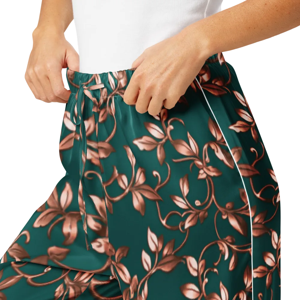 Verdigris Bloom on Women's Pajama Pants — Product details