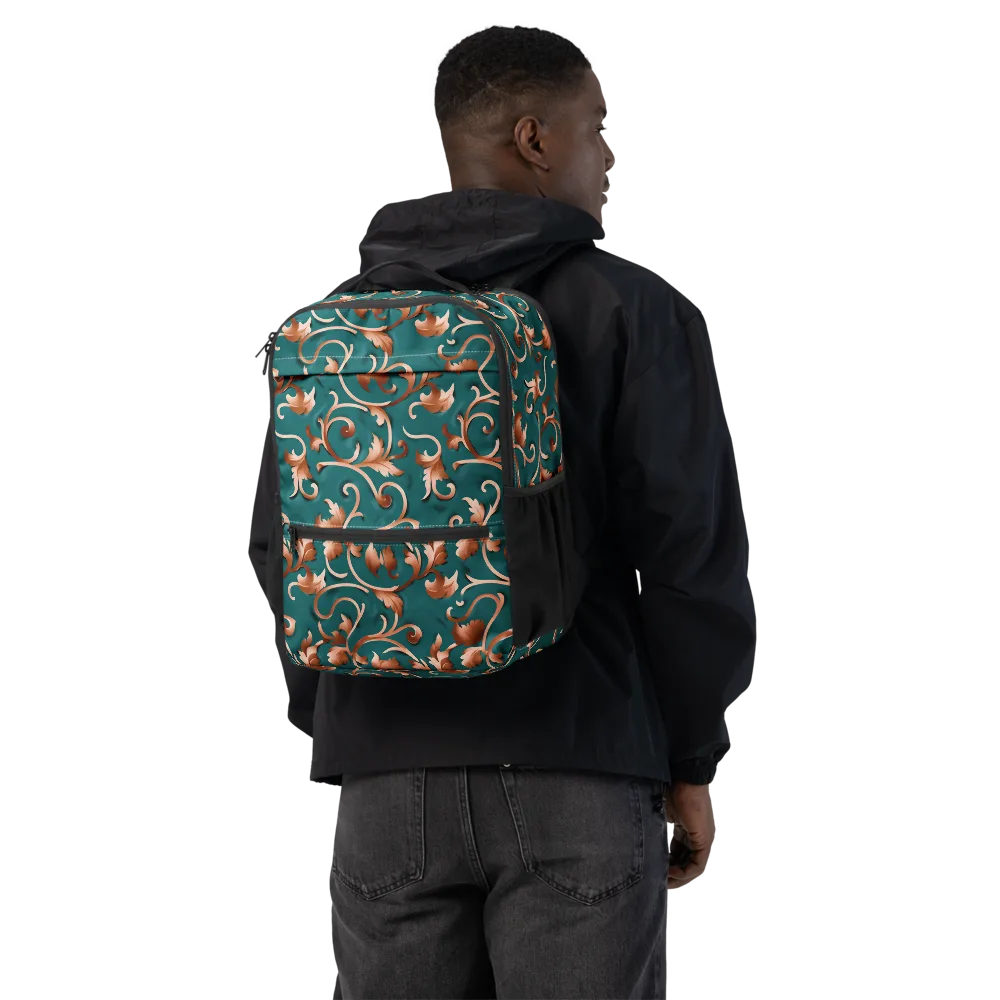 Copper Arabesque on Utility Backpack — Back