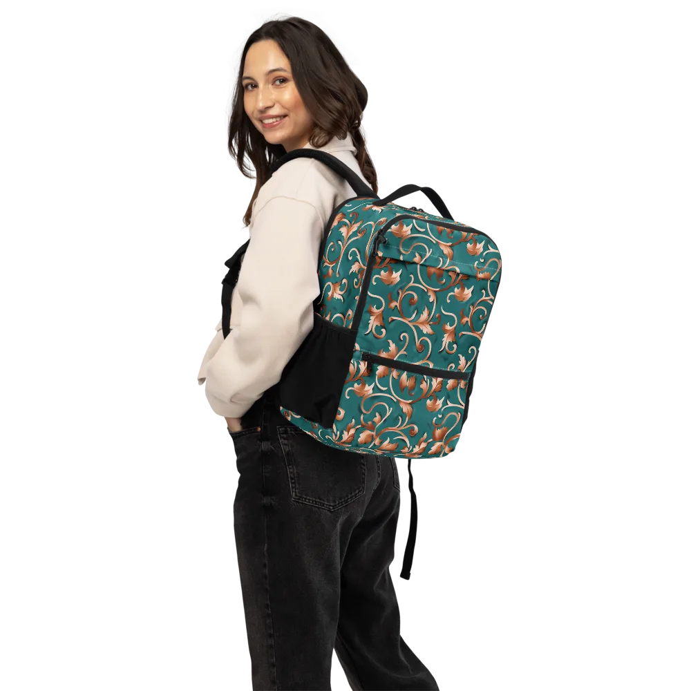 Copper Arabesque on Utility Backpack — Back