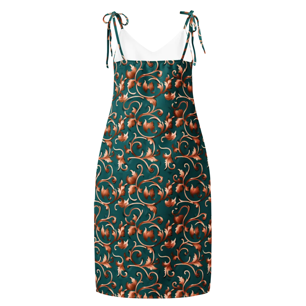 Copper Arabesque on Slip Dress — Back
