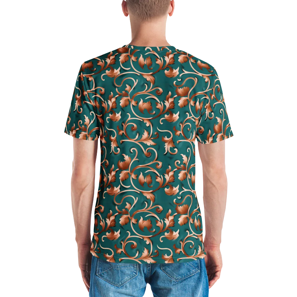 Copper Arabesque on Men's Crew Neck T-Shirt — Back