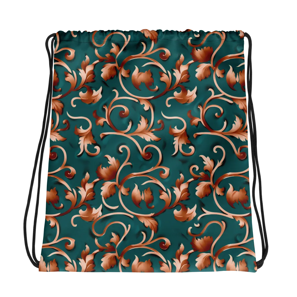 Copper Arabesque on Drawstring Bag — Photo