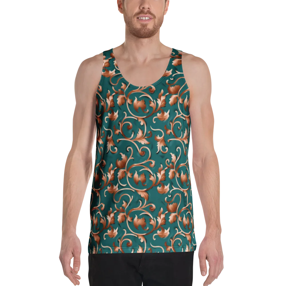 Copper Arabesque on Men's Tank Top — Front