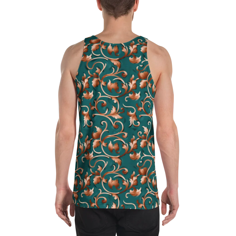 Copper Arabesque on Men's Tank Top — Back