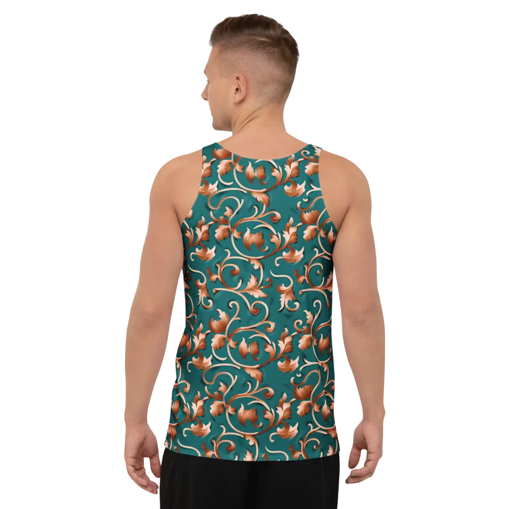 Copper Arabesque on Men's Tank Top — Back