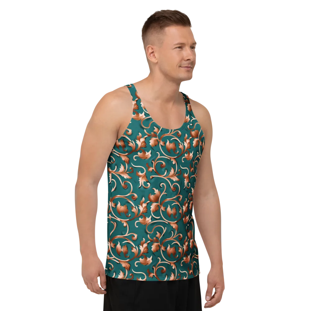 Copper Arabesque on Men's Tank Top — Right Front