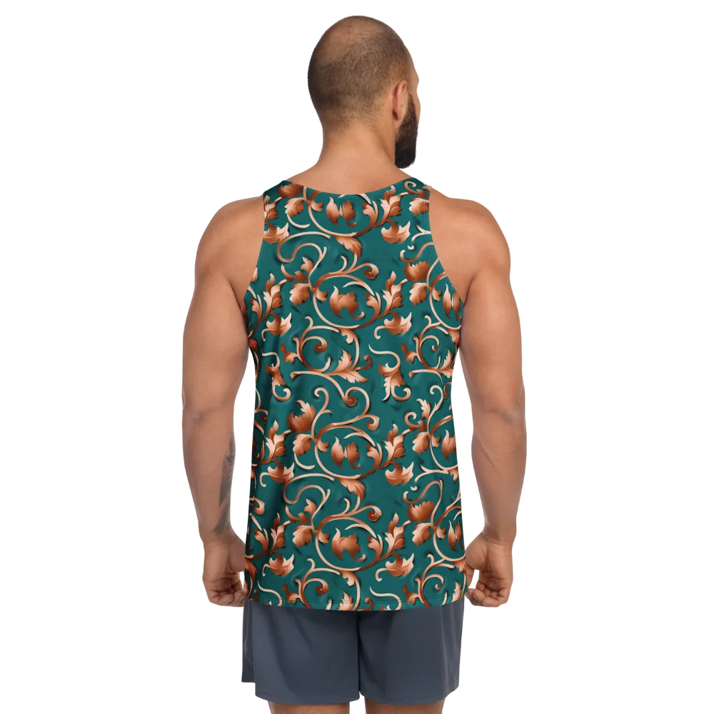 Copper Arabesque on Men's Tank Top — Back