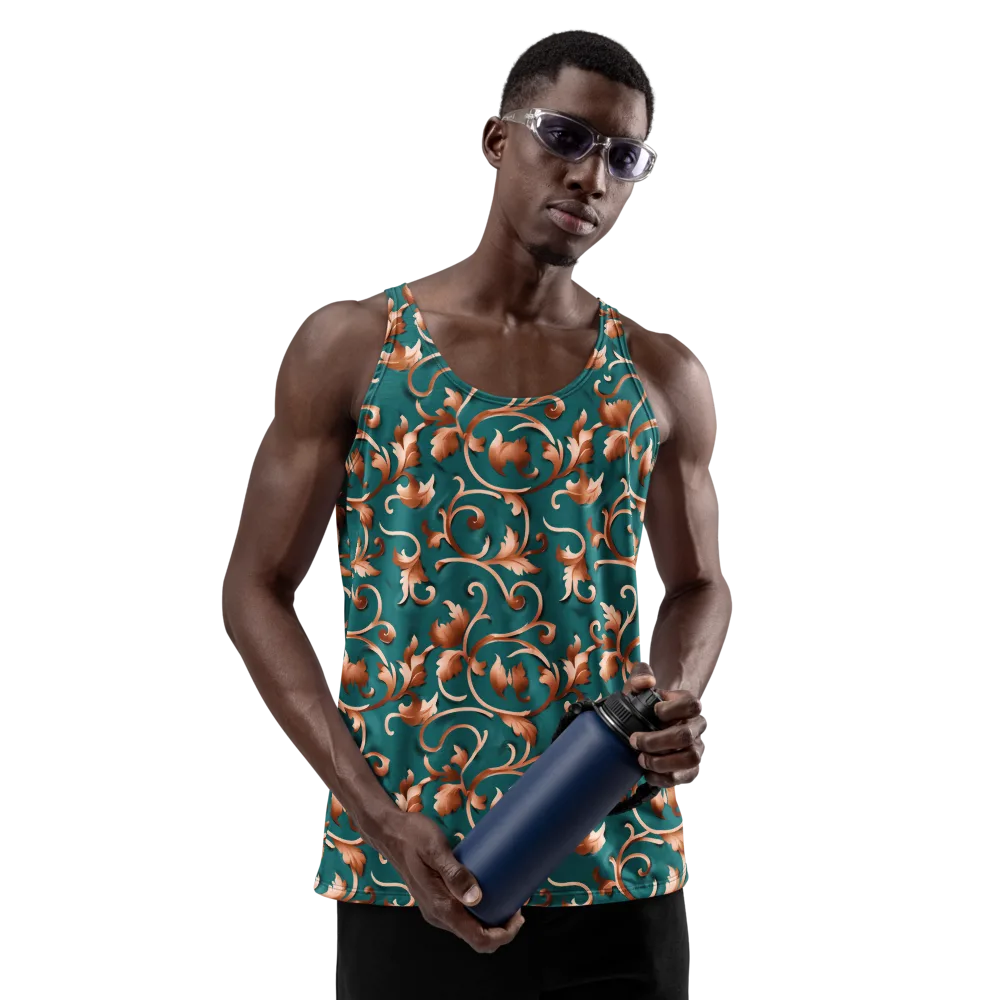 Copper Arabesque on Men's Tank Top — Front
