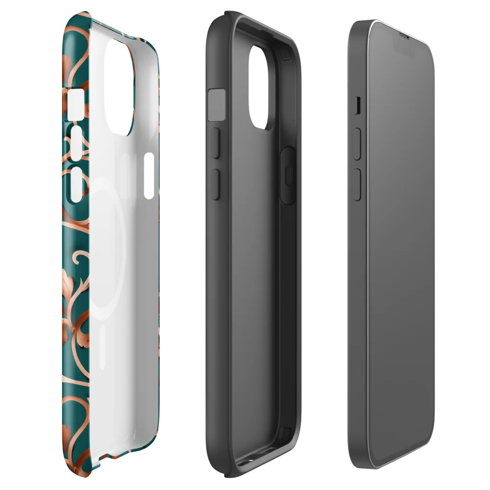 Copper Arabesque on MagSafe Tough Case for iPhone® — Front