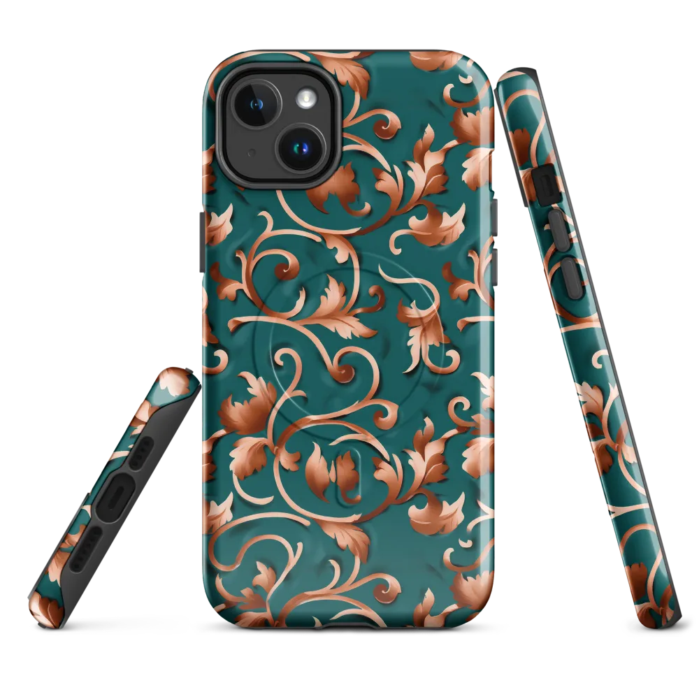 Copper Arabesque on MagSafe Tough Case for iPhone® — Front