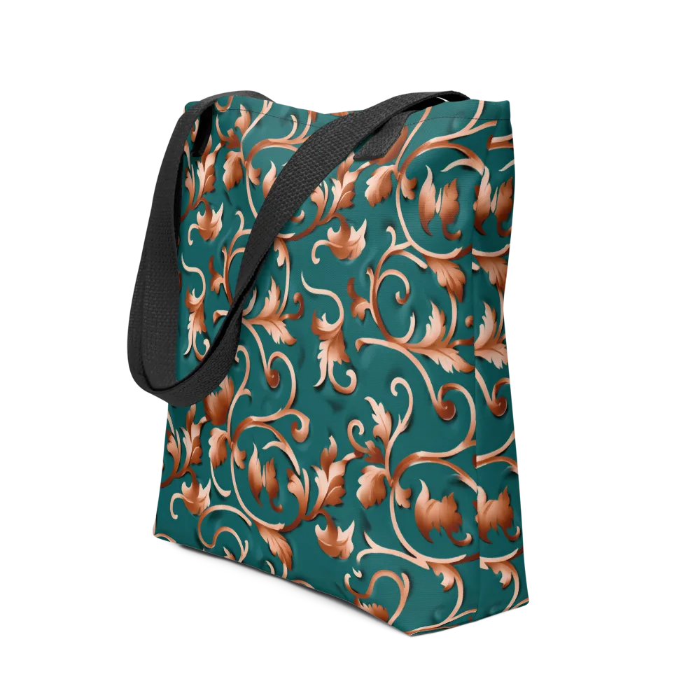Copper Arabesque on Tote Bag — Front