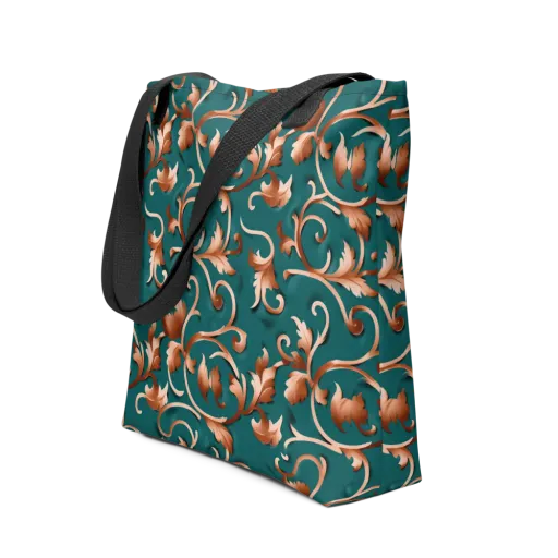 Copper Arabesque on a Tote Bag