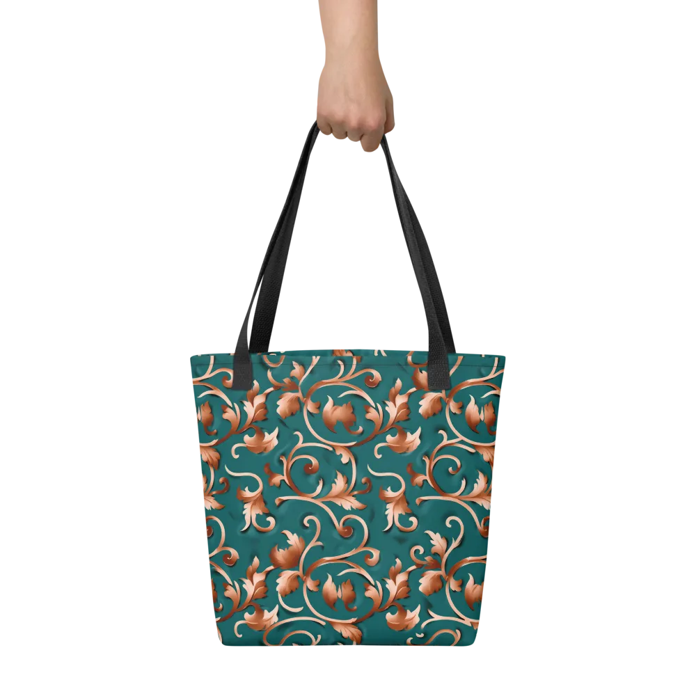 Copper Arabesque on Tote Bag — Front