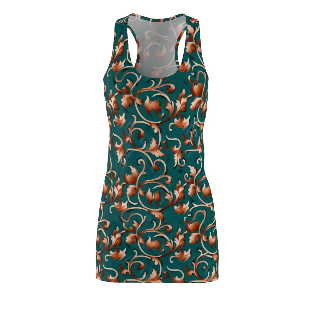 Copper Arabesque on Racerback Dress — Front