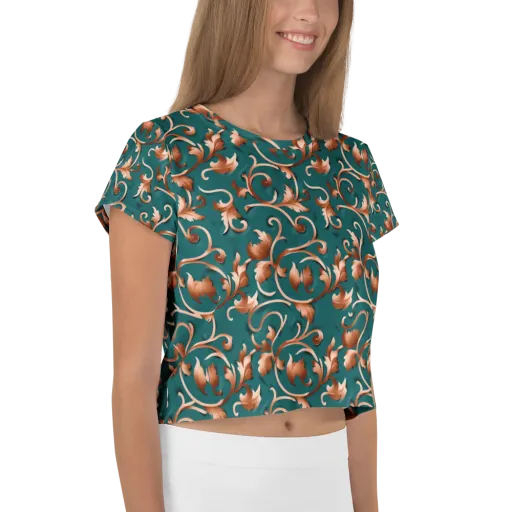 Copper Arabesque on a Crop Tee