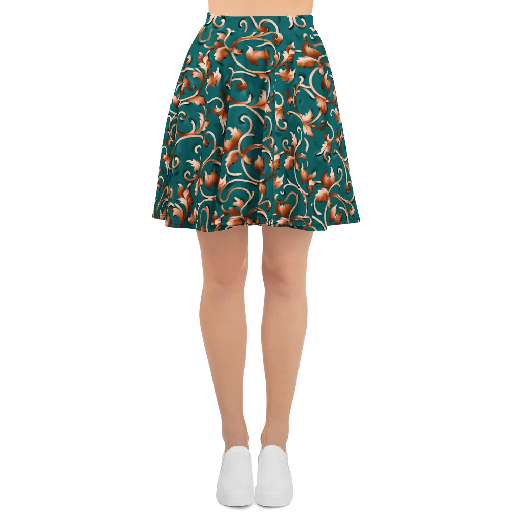 Copper Arabesque on Skater Skirt — Front