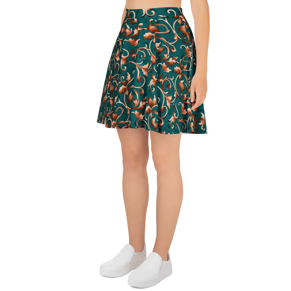 Copper Arabesque on Skater Skirt — Left