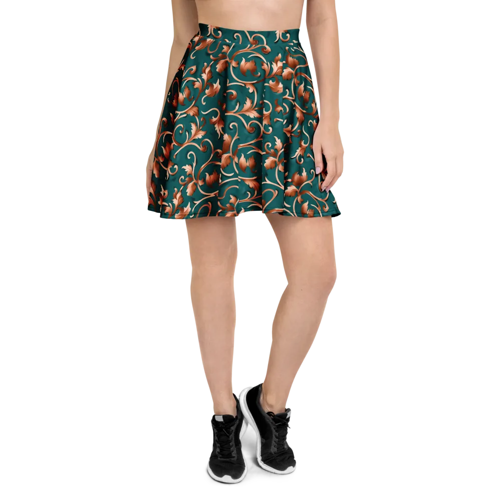 Copper Arabesque on Skater Skirt — Front