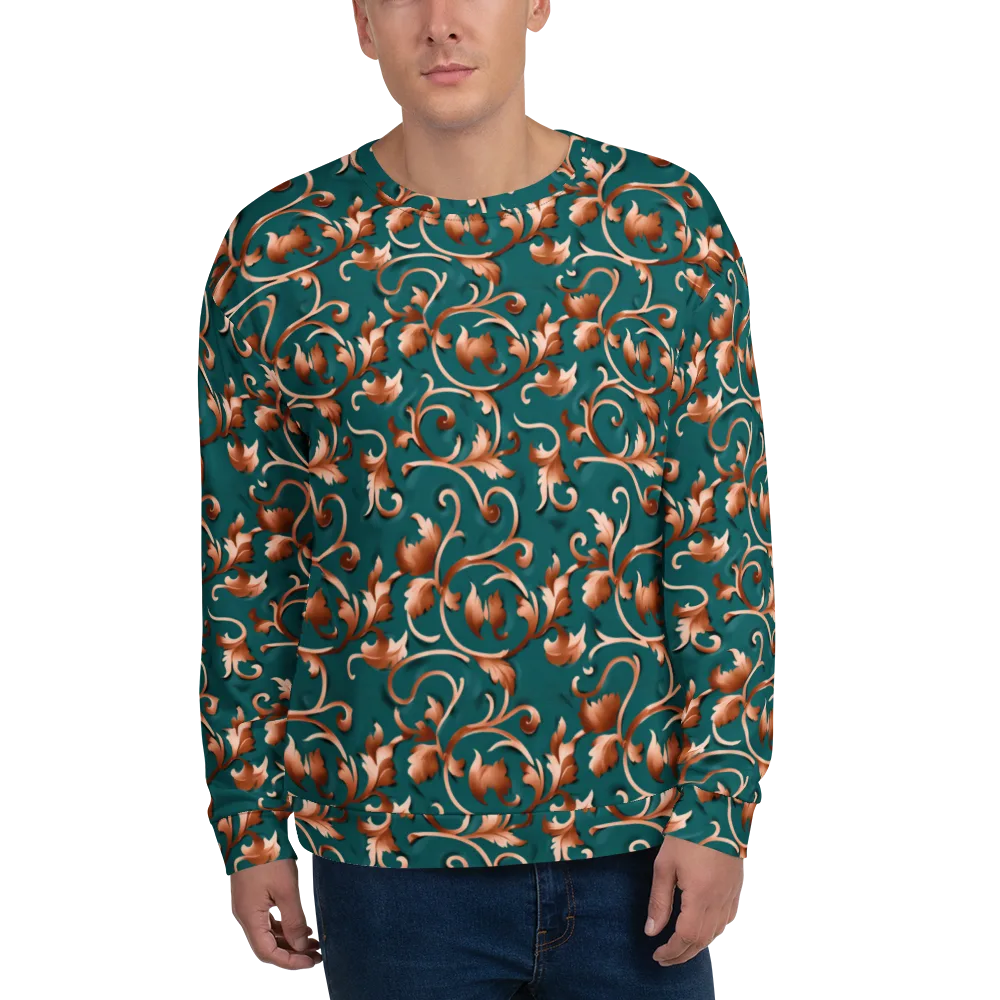 Copper Arabesque on Sweatshirt — Front