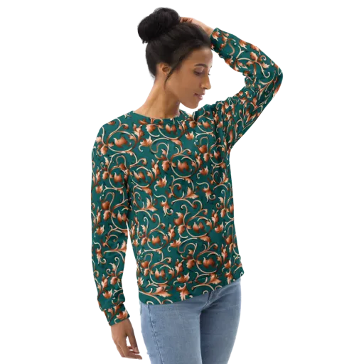 Copper Arabesque on a Sweatshirt