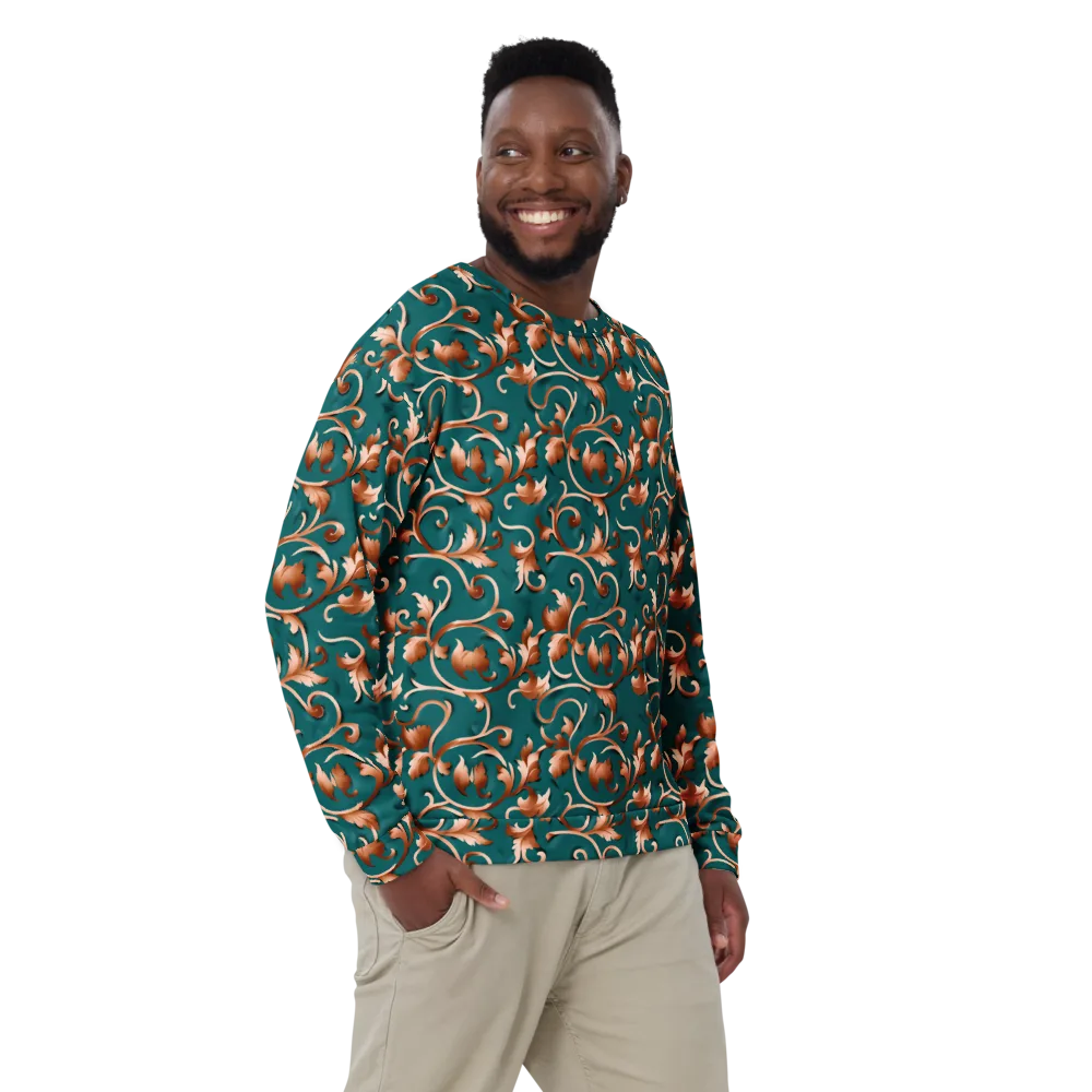 Copper Arabesque on Sweatshirt — Front