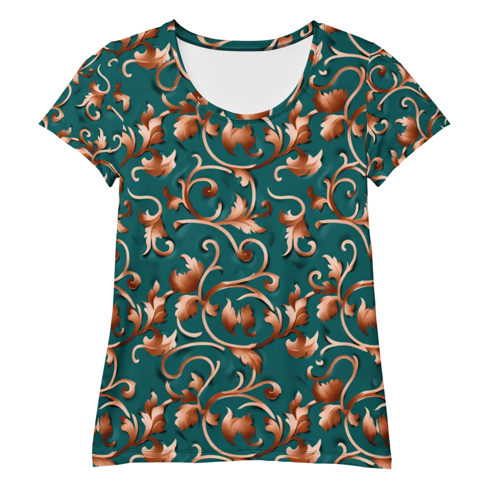 Copper Arabesque on Women's Athletic T-Shirt — Front