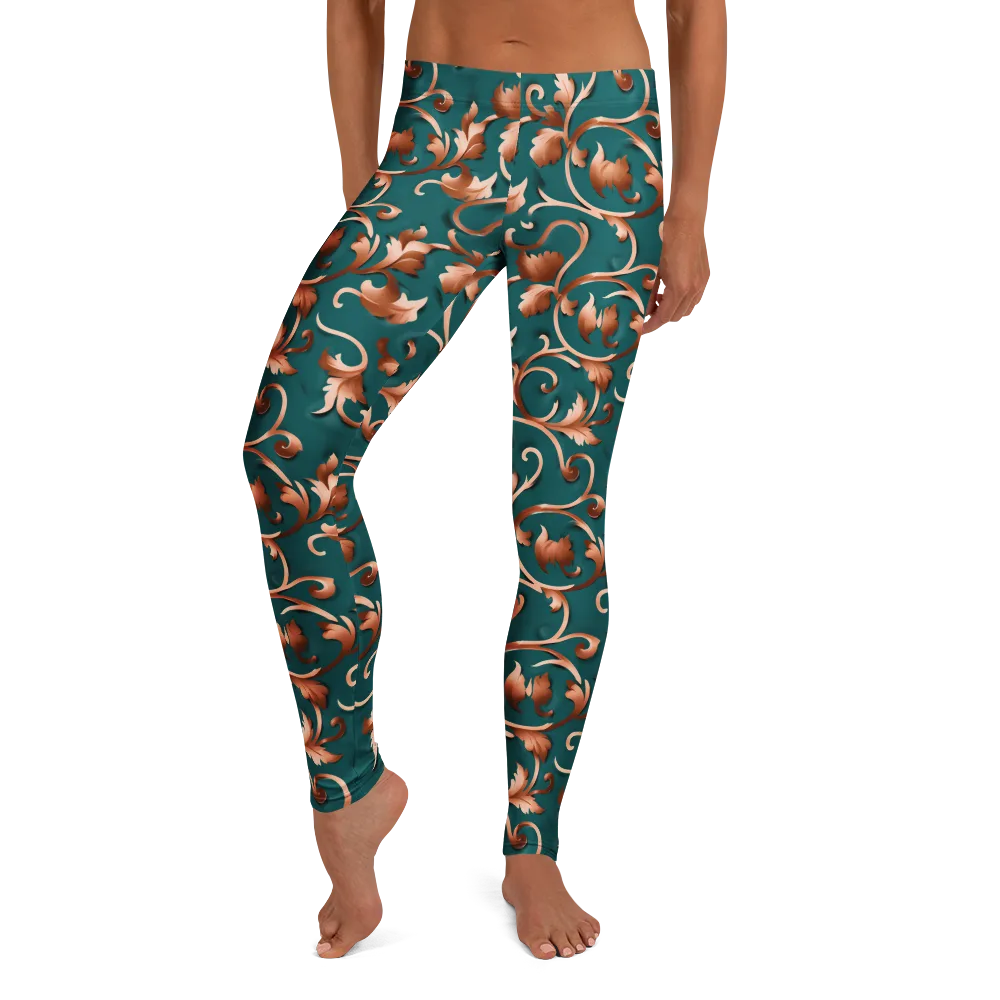 Copper Arabesque on Leggings — Front