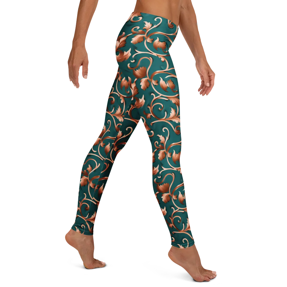 Copper Arabesque on Leggings — Right