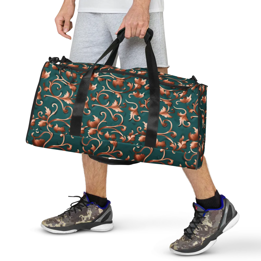 Copper Arabesque on Duffle Bag — Front