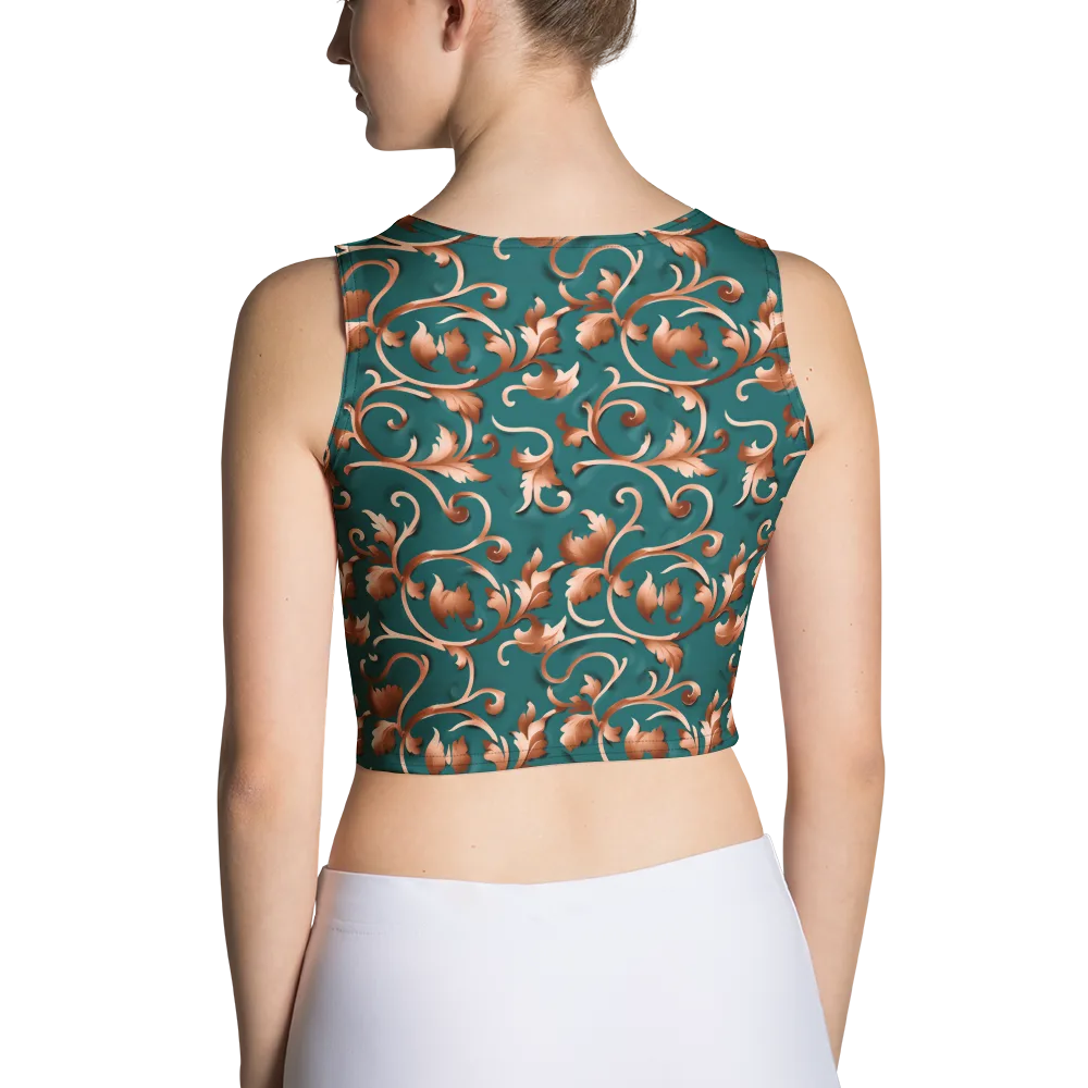Copper Arabesque on Crop Top — Back