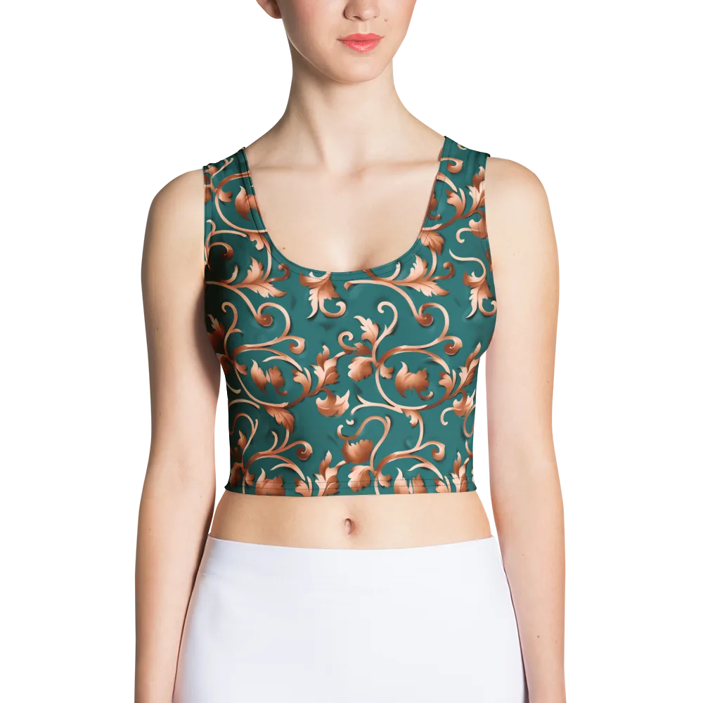 Copper Arabesque on Crop Top — Front