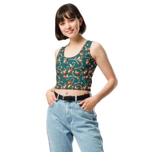 Copper Arabesque on a Crop Top