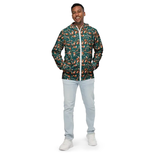 Copper Arabesque on a Men's Windbreaker