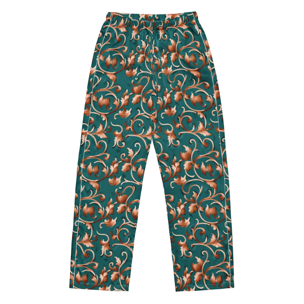 Copper Arabesque on Women's Pajama Pants — Front