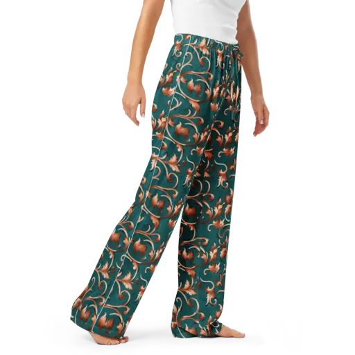 Copper Arabesque on a Women's Pajama Pants