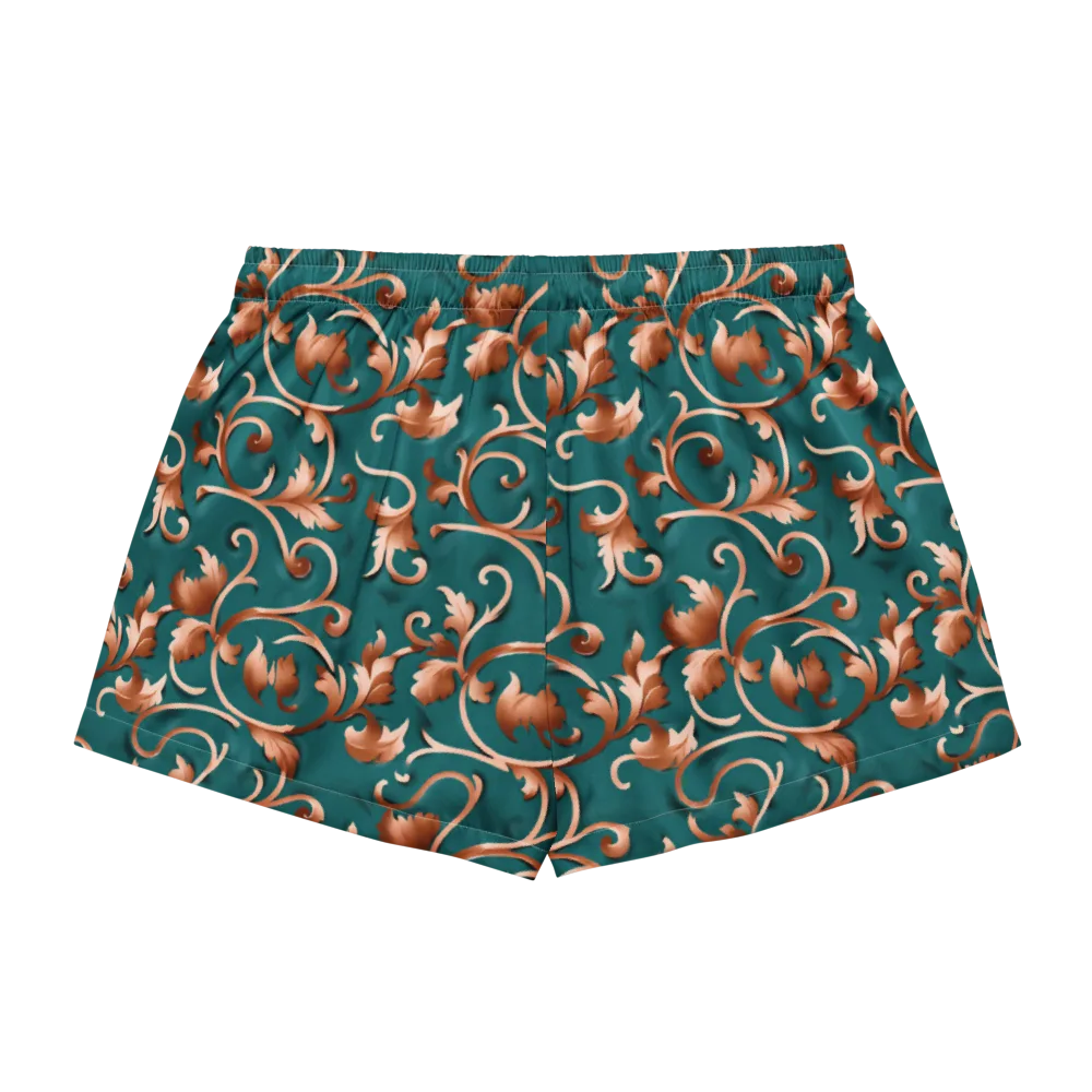 Copper Arabesque on Women's Pajama Shorts — Back