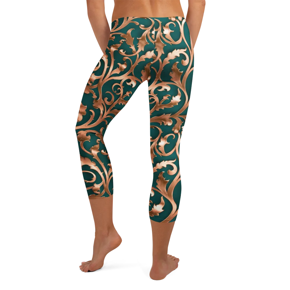 Gilded Verdure on Capri Leggings — Back