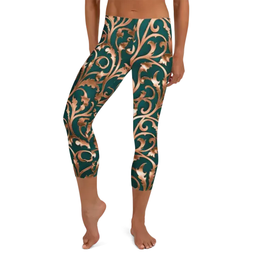 Gilded Verdure on a Capri Leggings