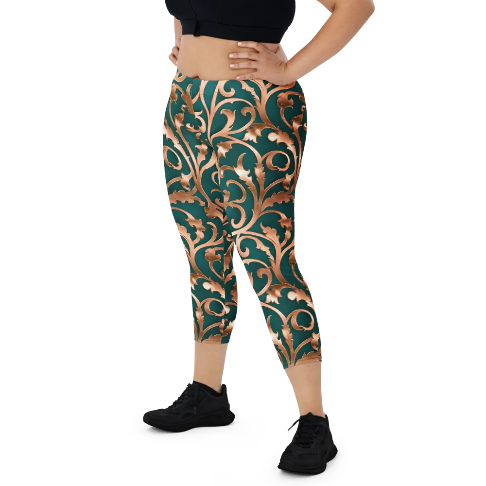 Gilded Verdure on Capri Leggings — Front