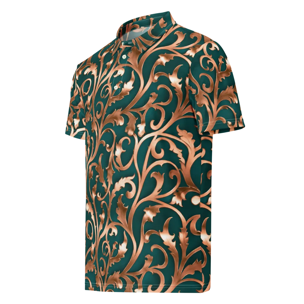 Gilded Verdure on Men's Slim Fit Polo Shirt — Left Front