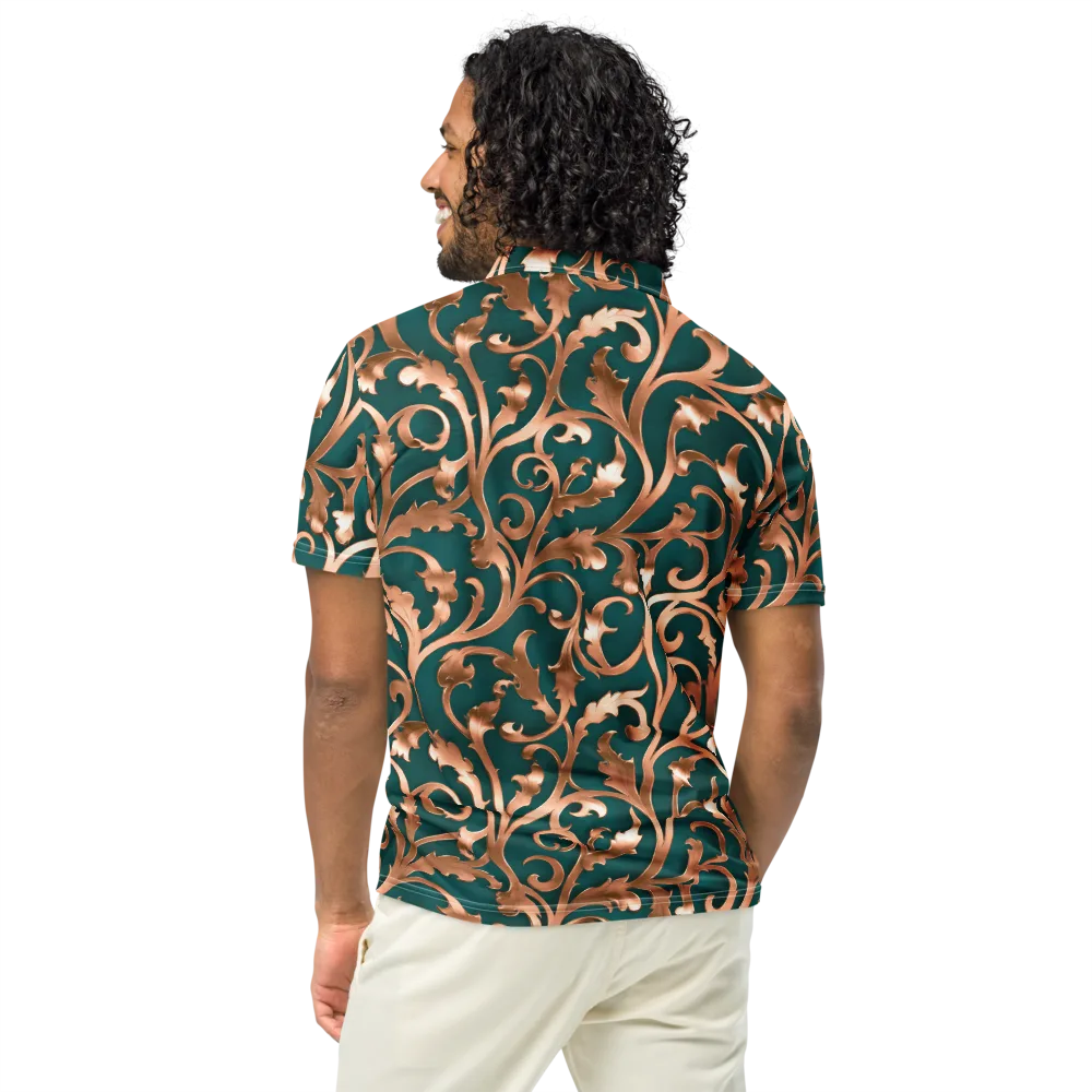 Gilded Verdure on Men's Slim Fit Polo Shirt — Back